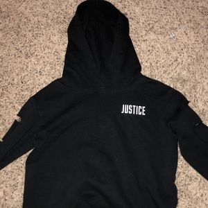 girls justice slit sleeved hoodie